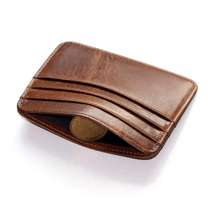 Mini Card Wallet Genuine Leather