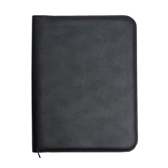 Leather Zipper Notebook Folder A5