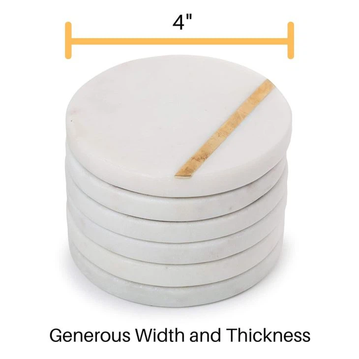 Gold Painted Marble Coasters