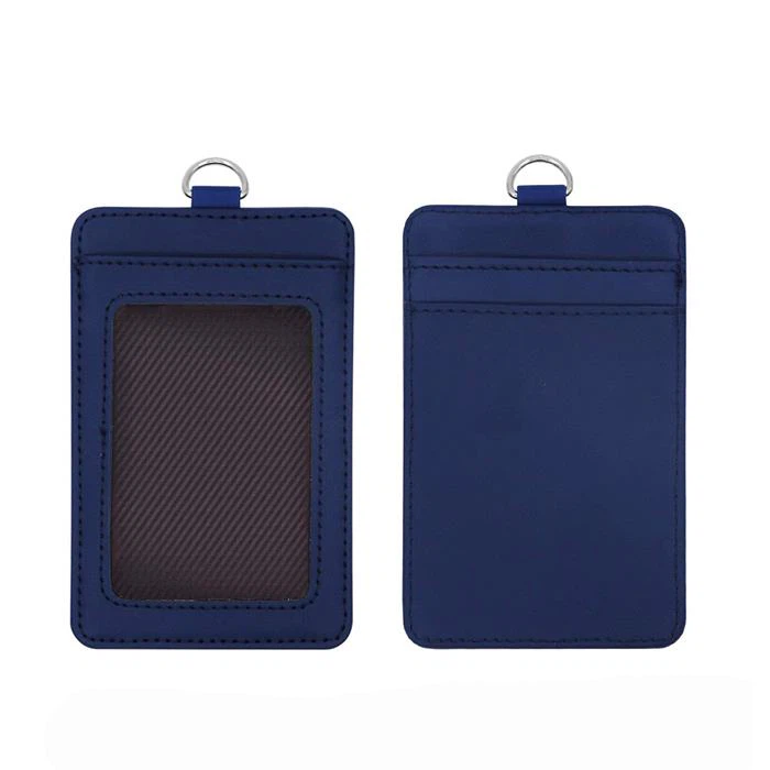 Leather Badge Holder With Lanyard