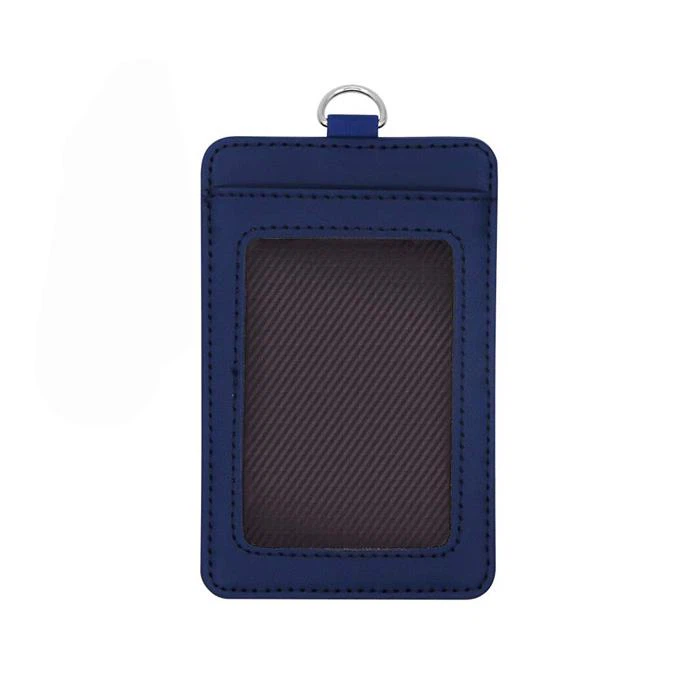 Leather Badge Holder With Lanyard