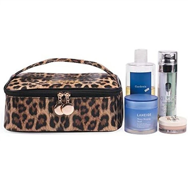 Leather Organizer Makeup Bag